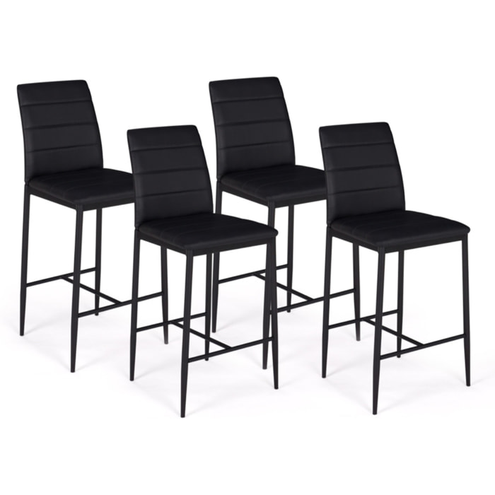 Tabourets de bar Regilux noirs - lot de 4