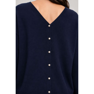 Kocca - Maglia da donna in lana a maniche lunghe con scollo a V Donna
