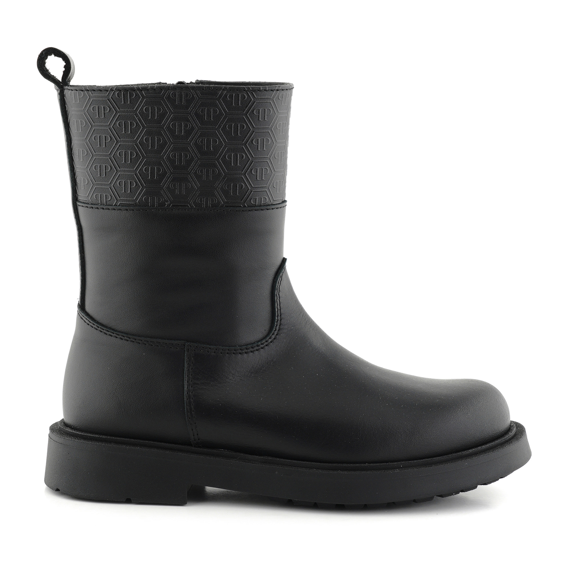 PHILIPP PLEIN Leather Low Boots Monogram
