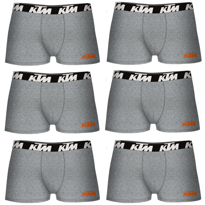 Set de 6 calzoncillos bóxer ktm gris claro