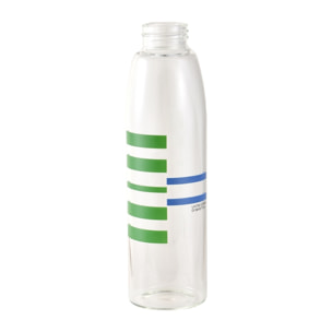 Botella de agua 500ml borosilicato funda verde y tapa de grifo rainbow be