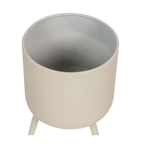 Plantero Metal Beige 20x20x32 Cm