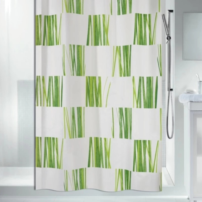 Rideau de douche Polyester SEAGRASS 180x200cm Vert Spirella