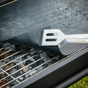 Pack Barbecue au Charbon de Bois Pliable en Acier Inoxydable et Tapis de Cuisson pour Four et Barbecue InnovaGoods