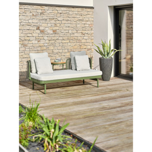 BARLIA - Canapé de jardin en aluminium