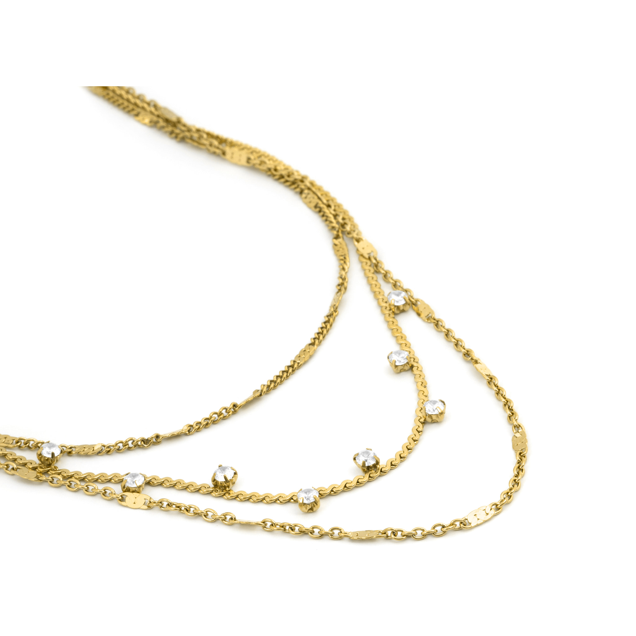 Collar acabado en oro amarillo de 18k