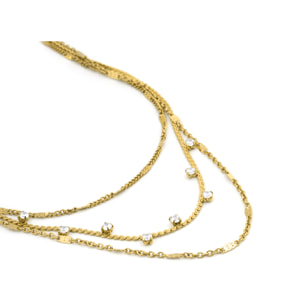 Collar acabado en oro amarillo de 18k