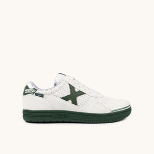 Zapatilla de Fútbol Sala Infantil Blanca y Verde MUNICH G-3 KID 450
