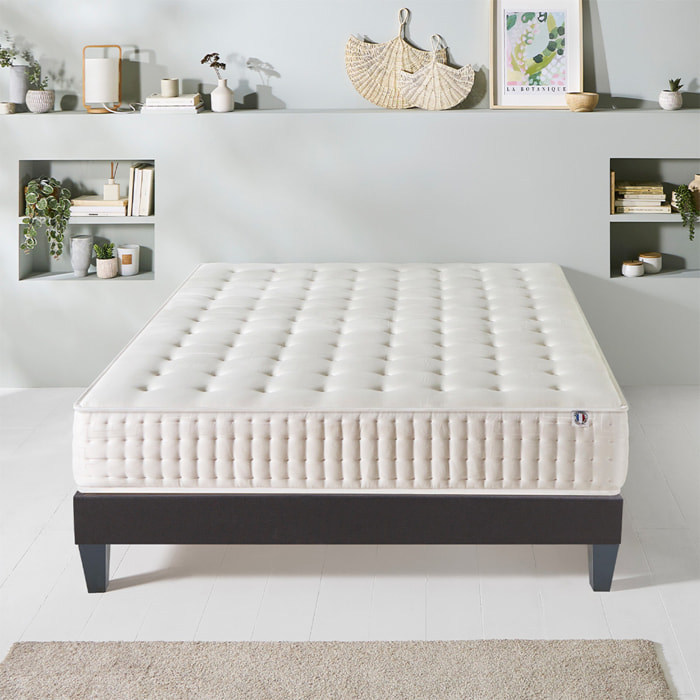Ensemble Matelas Memoire de forme Vendome avec sommier en bois