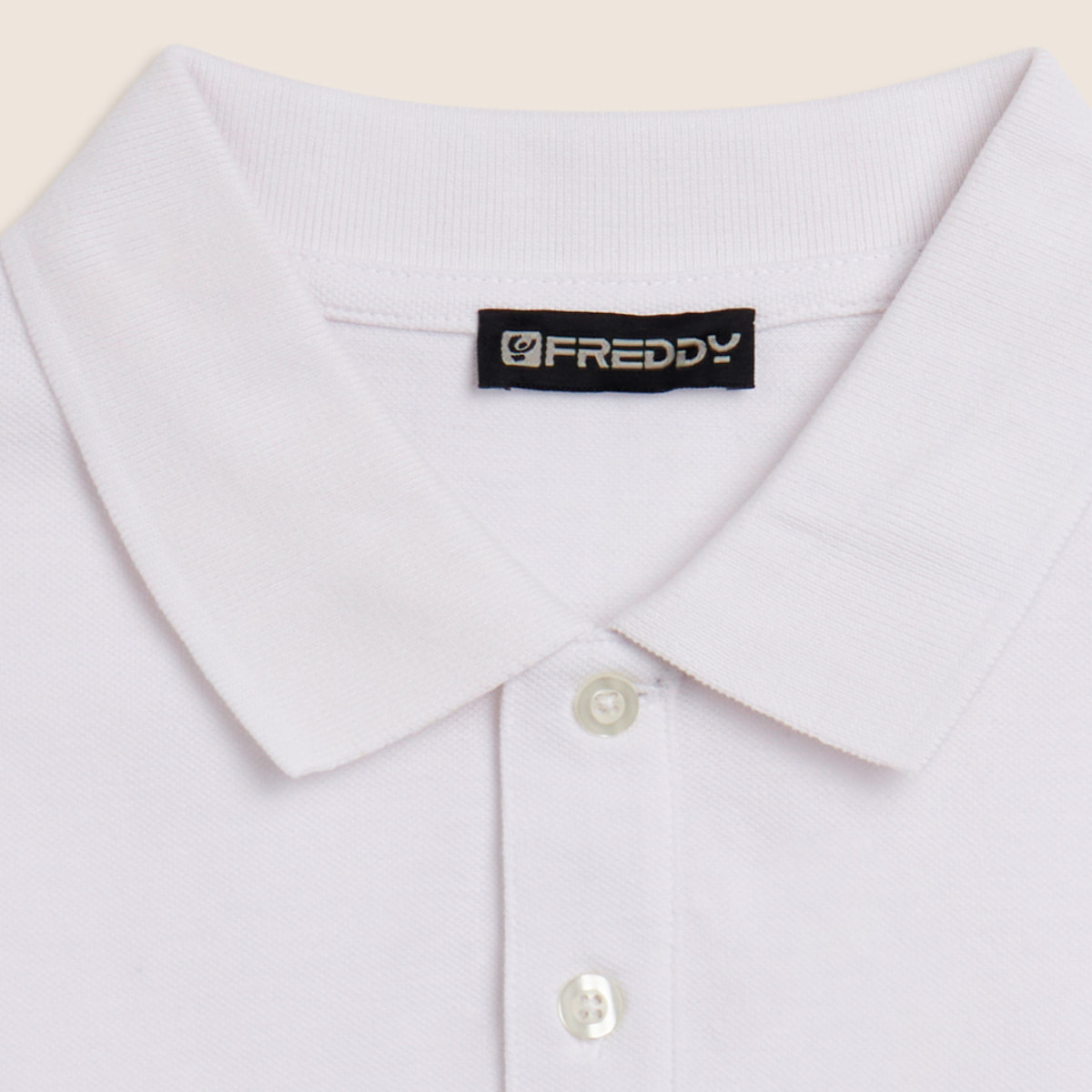 Polo Uomo Freddy in Piquet di Cotone con Logo Outline