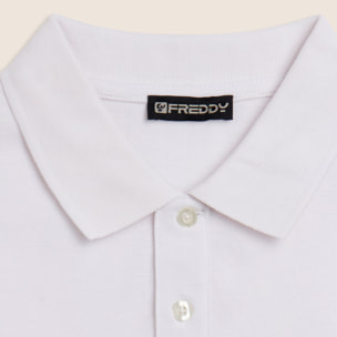 Polo Uomo Freddy in Piquet di Cotone con Logo Outline
