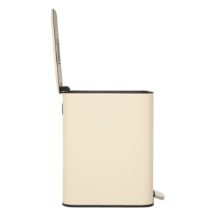 Poubelle slim rectangulaire à pédale Delta 20L argile