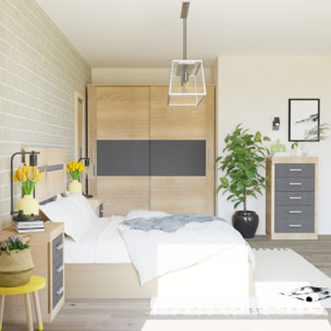 Dormitorio Kira 5C Plus Cambria - Grafito