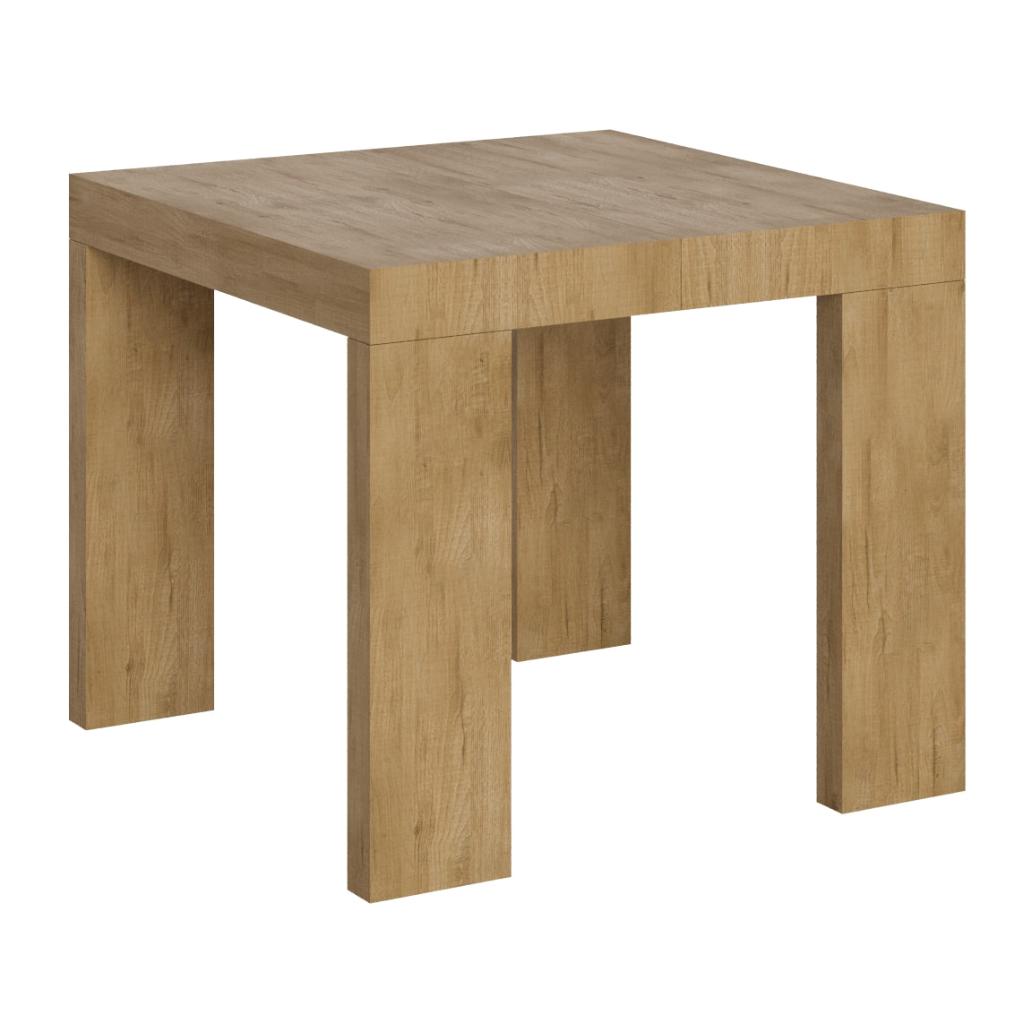 Mesa extensible 90x90/246 cm Roxell Roble Natural