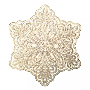 Lot de 6 Dessous d'assiette étoile dorée 38cm