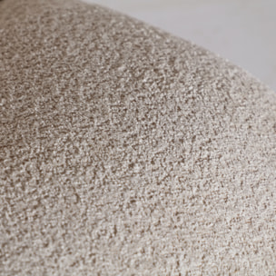 Sillón de algodón bouclé en color blanco