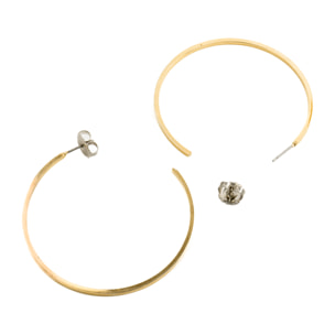 Pendientes de 36mm de diámetro acabado oro amarillo de 18K