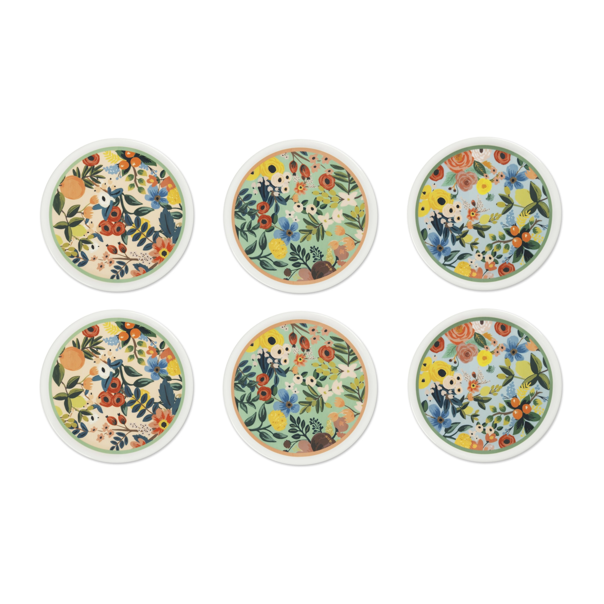 Set 6 Piatti Pizza Excelsa – Fiori Frida, Porcellana Multicolore