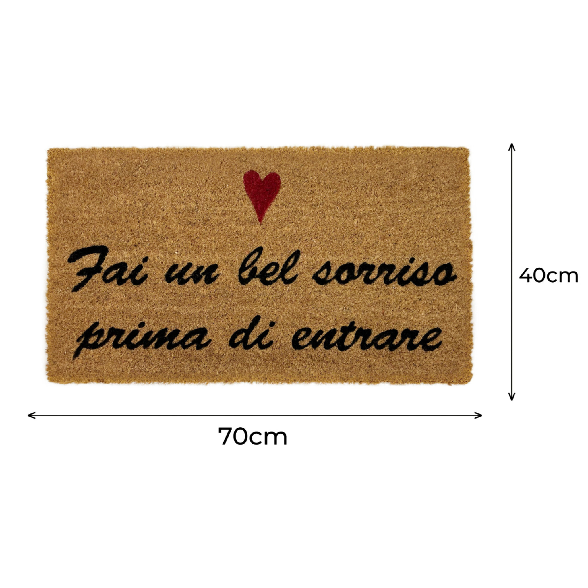 Zerbino Ingresso Casa Antiscivolo In Cocco Scritte Divertenti Sorriso