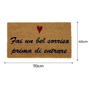 Zerbino Ingresso Casa Antiscivolo In Cocco Scritte Divertenti Sorriso