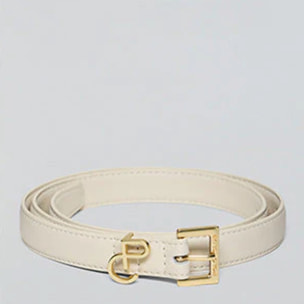 Cintura Beth beige con dettaglio monogramma PC