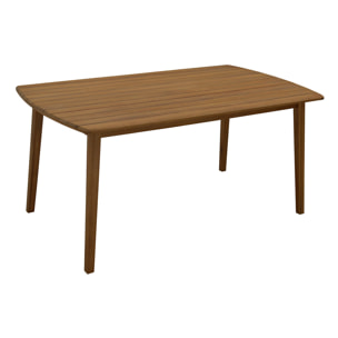 Table de jardin rectangulaire en bois massif L160 cm CANOPEE