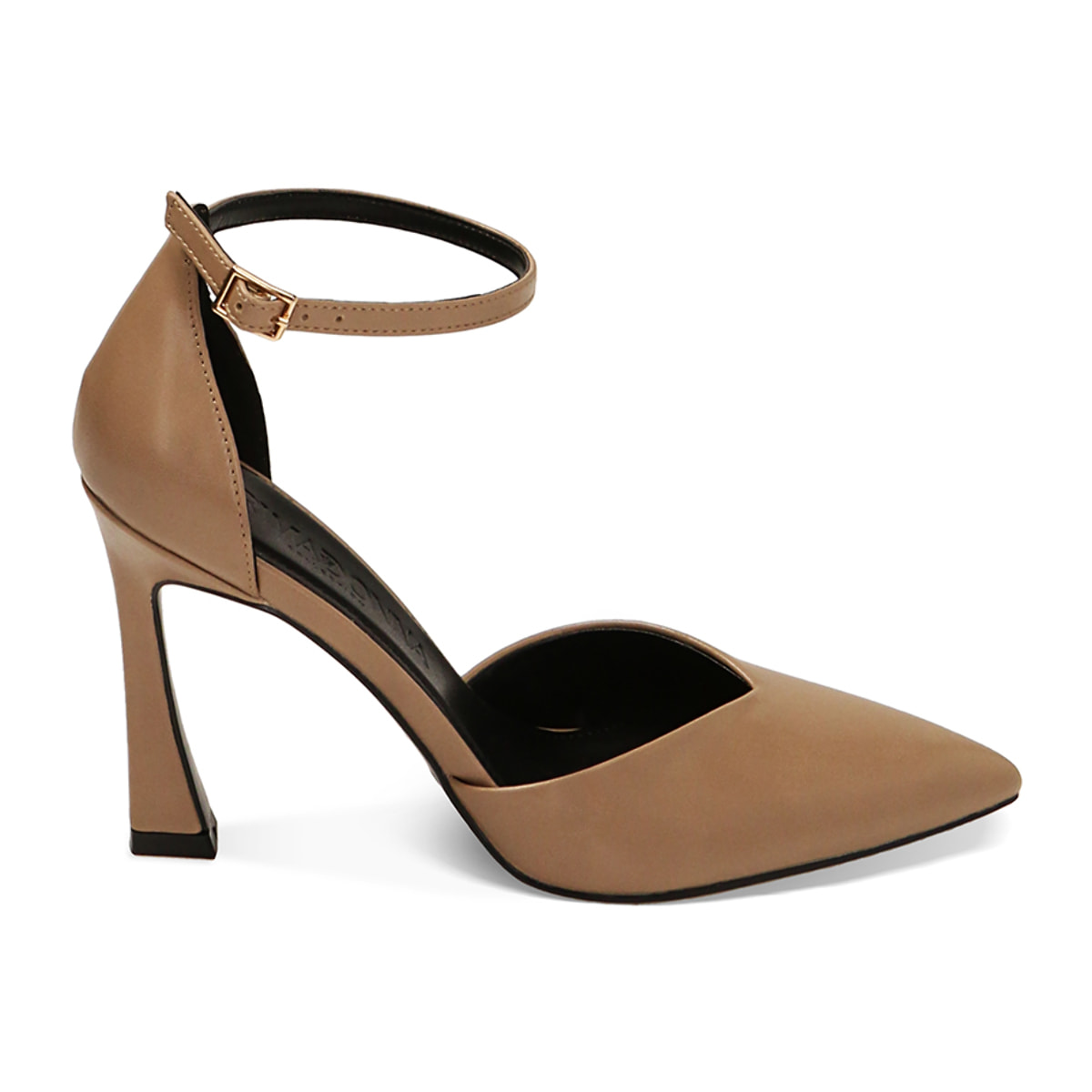 Décolleté cinturino beige, tacco 9,5 cm