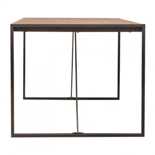 Table repas en bois et métal design industriel L200cm - ATELIER