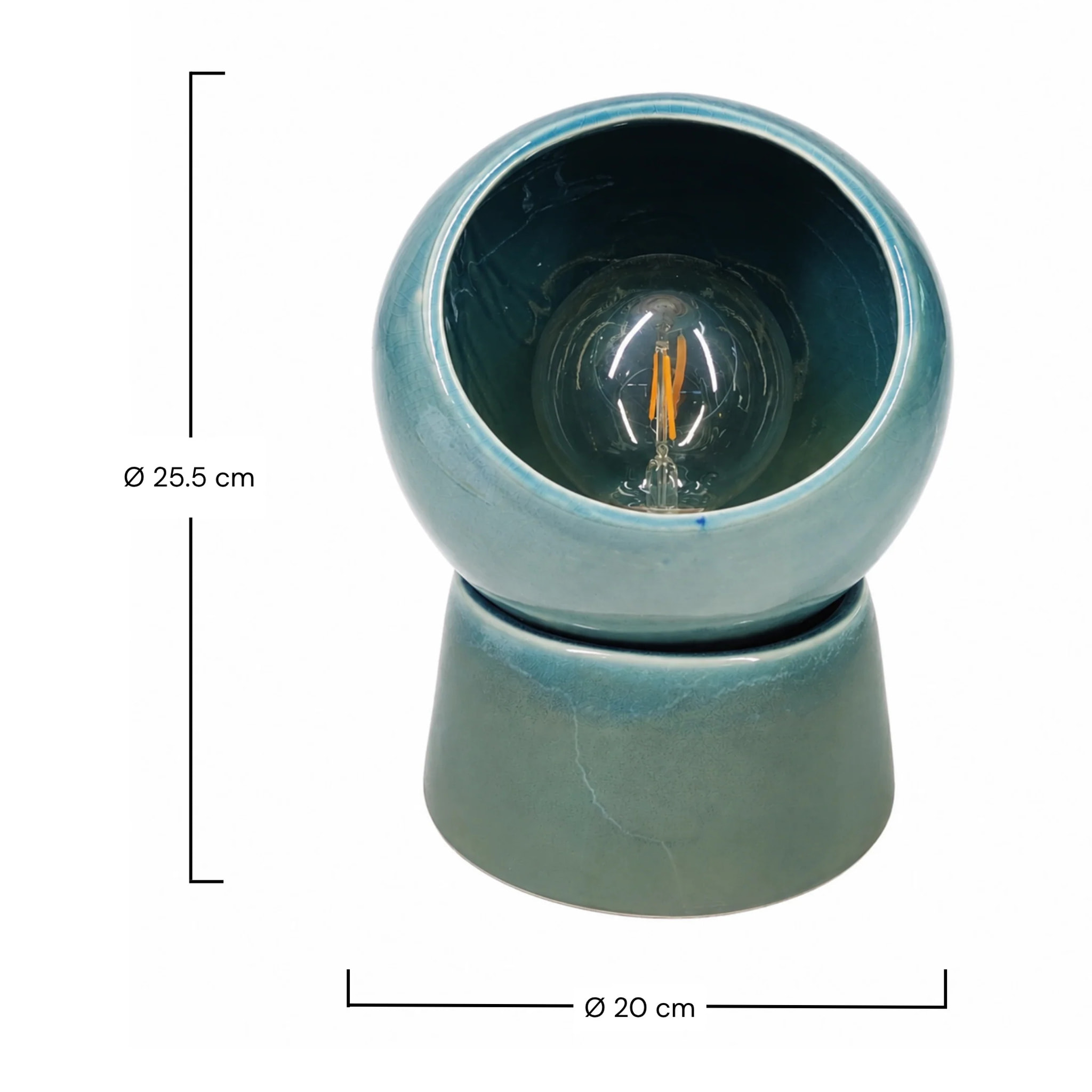 Lampe à poser en céramique bleue - Halo