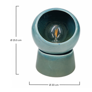 Lampe à poser en céramique bleue - Halo