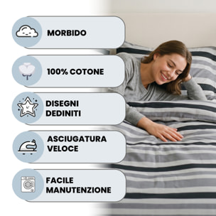 PARURE COPRIPIUMINO IDA, 100% Cotone - DEMETRA