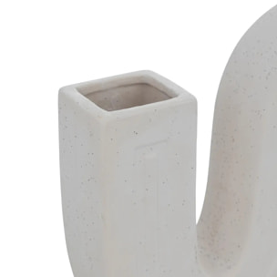 Soliflore "Olme" en céramique H24,8cm blanc
