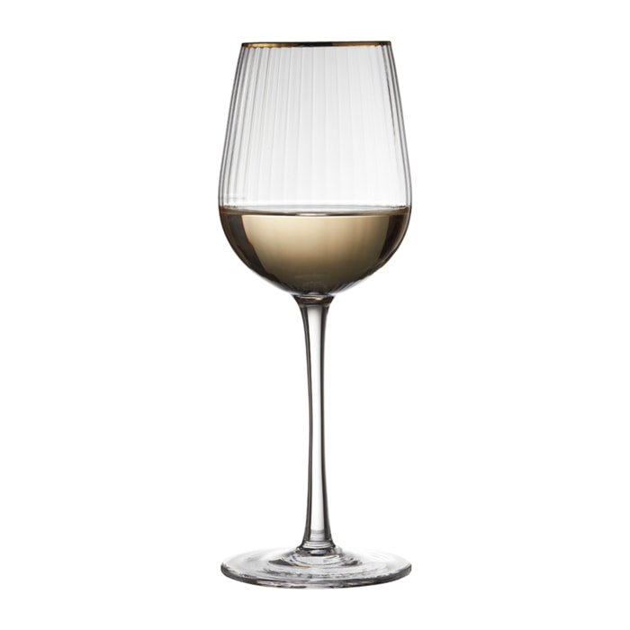 Set de 4 verres à vin blanc Palermo Gold 30 cl