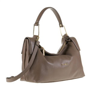 Borsa a spalla da donna Made in Italy - Modello Erisma Lux - 100% pelle - 39.0 x 23.0 x 12.0 cm