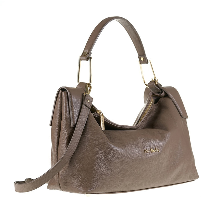 Borsa a spalla da donna Made in Italy - Modello Erisma Lux - 100% pelle - 39.0 x 23.0 x 12.0 cm