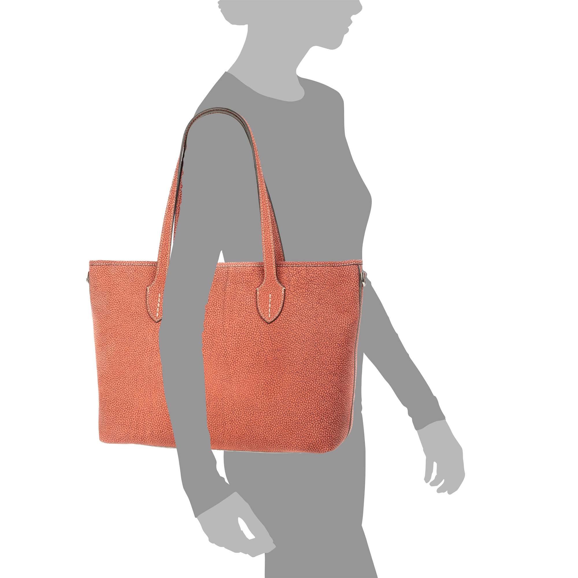 Badesi bolso de hombro mujer. Piel auténtica NOBUCK.