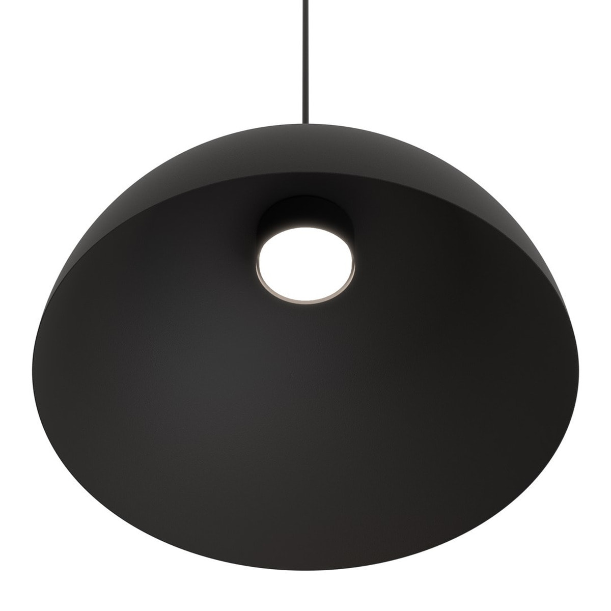 Lampada a sospensione Lunaro in acciaio nero opaco