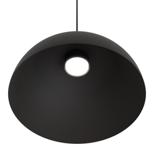 Lampada a sospensione Lunaro in acciaio nero opaco