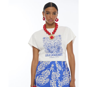 T-shirt con stampa posizionale boho