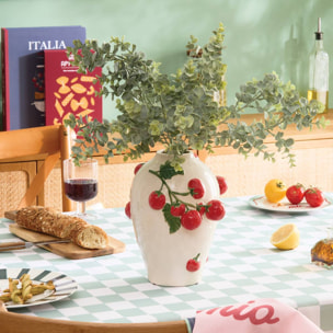 Vase Della Tomates 20,6x19,8x25,5cm Blanc