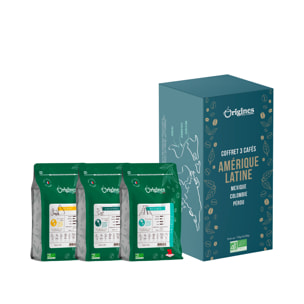 Coffret café en Grains Bio Amérique Latine - Coffret 750g (3x250g)