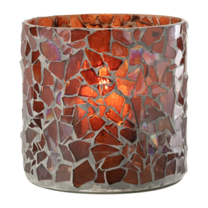 J-Line photophore Mosaïque - verre - brun - large