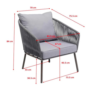 Fauteuil de jardin Elba crème Kare Design