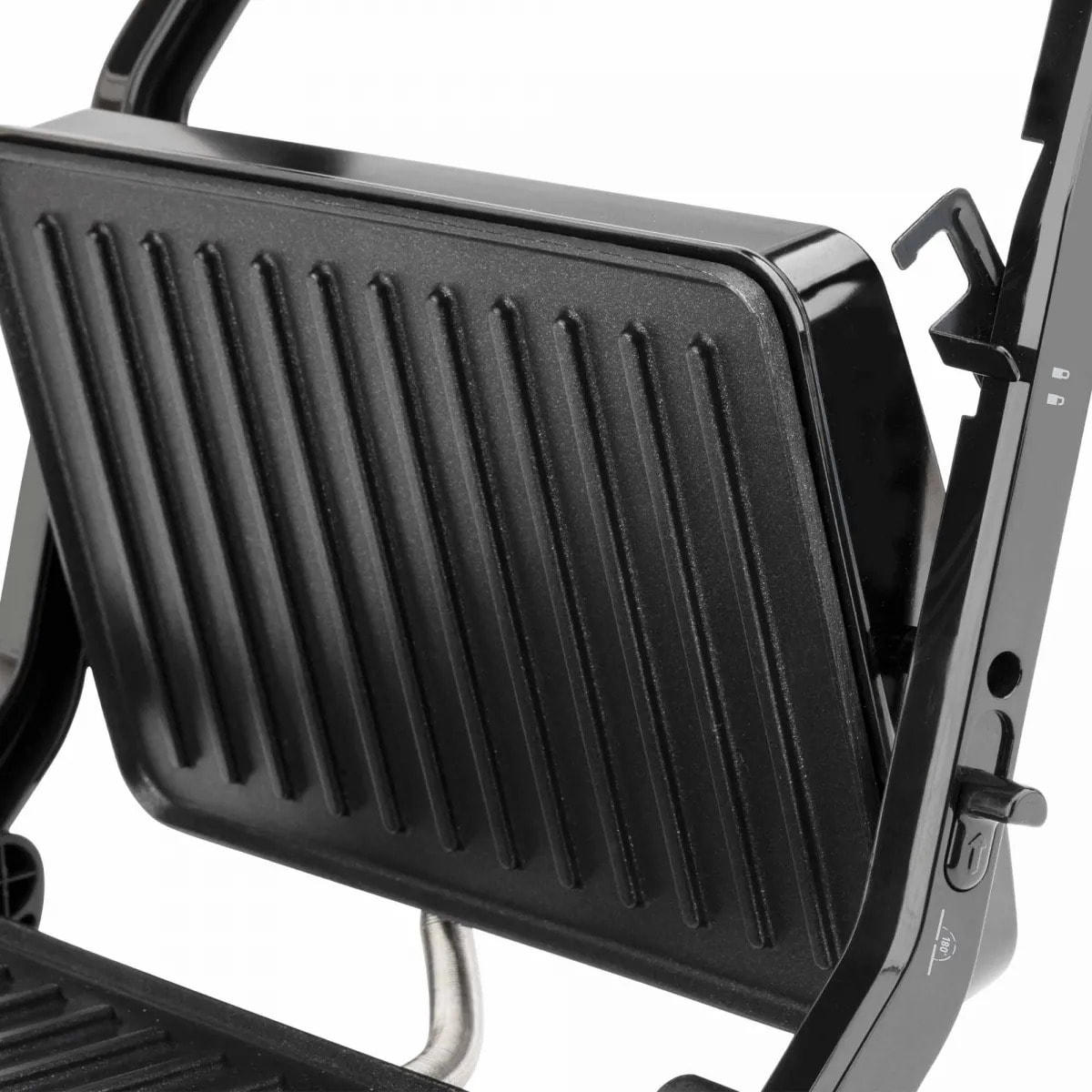 Parrilla eléctrica grill JATA JEGR1124 con placas rayadas (23 x 14,5 cm) antiadherentes. 1000 W