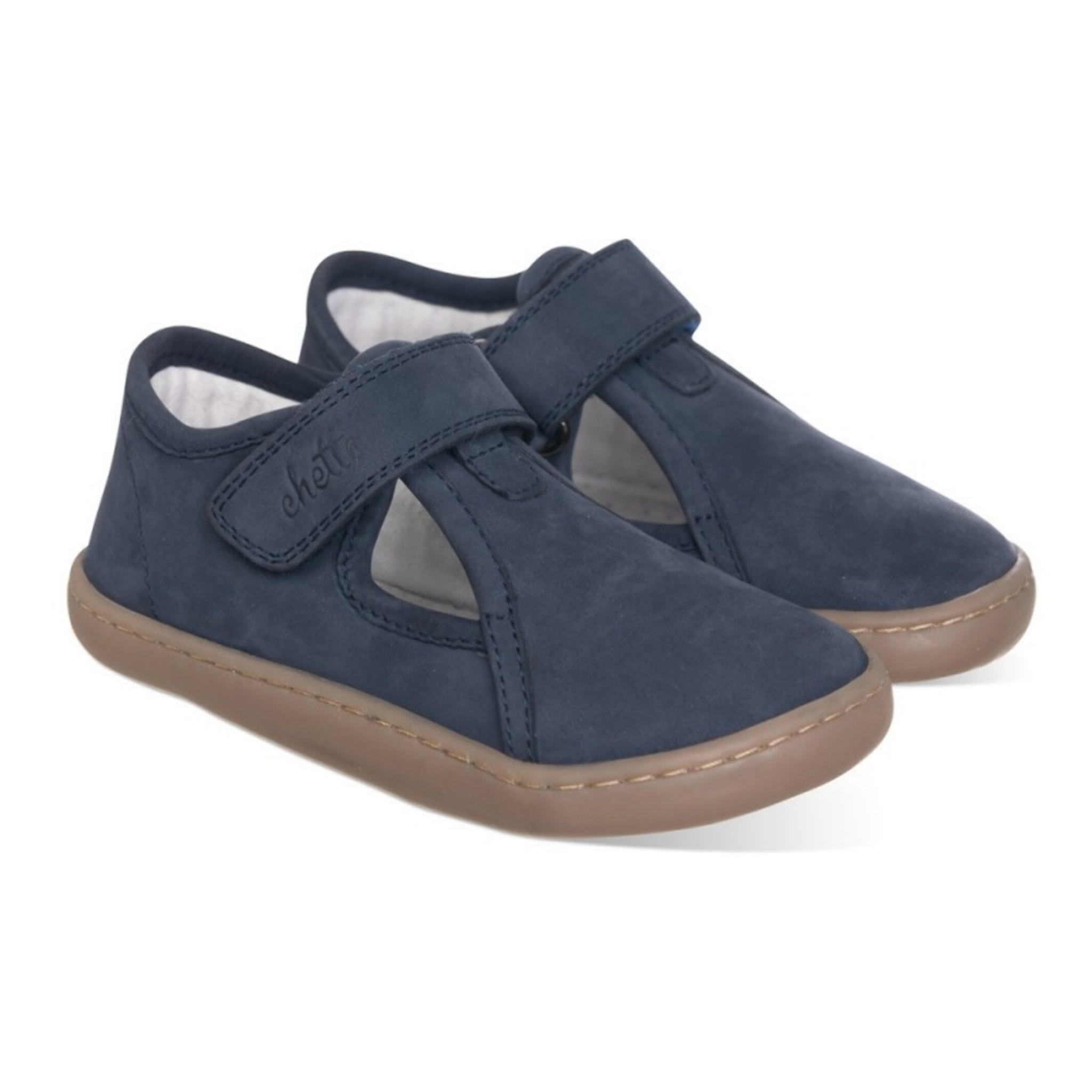 Cangrejera Barefoot azul para Niños confeccionada en piel y 100% respetuosa