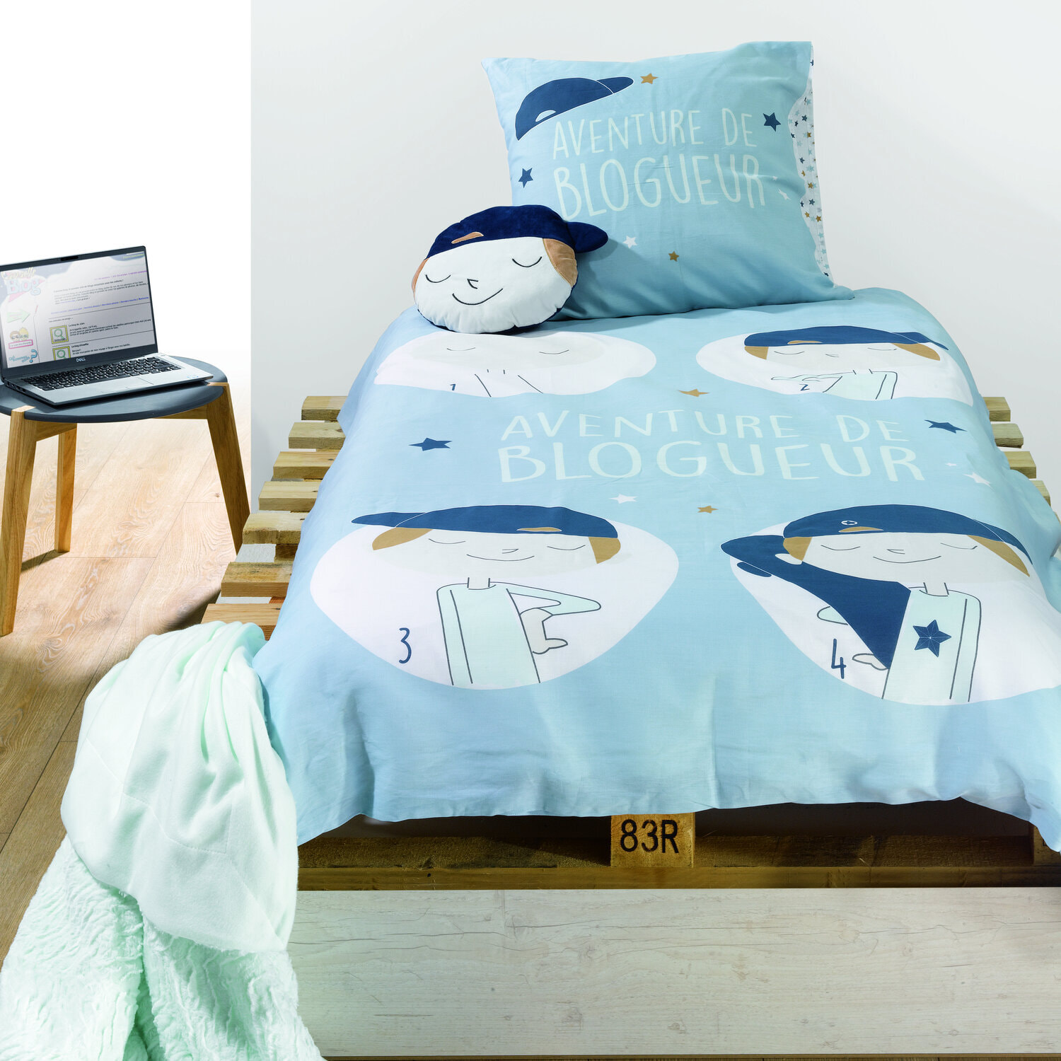 Parure de lit enfant 100% coton - blogueur