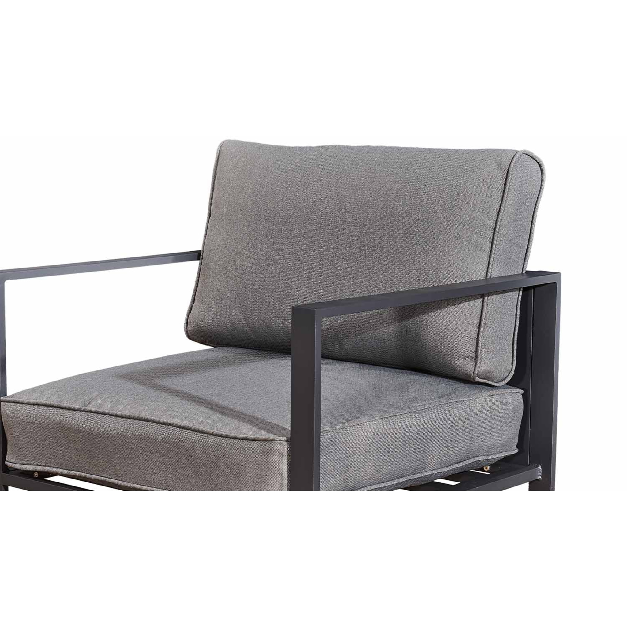 Salon de jardin en aluminium Gris KATI