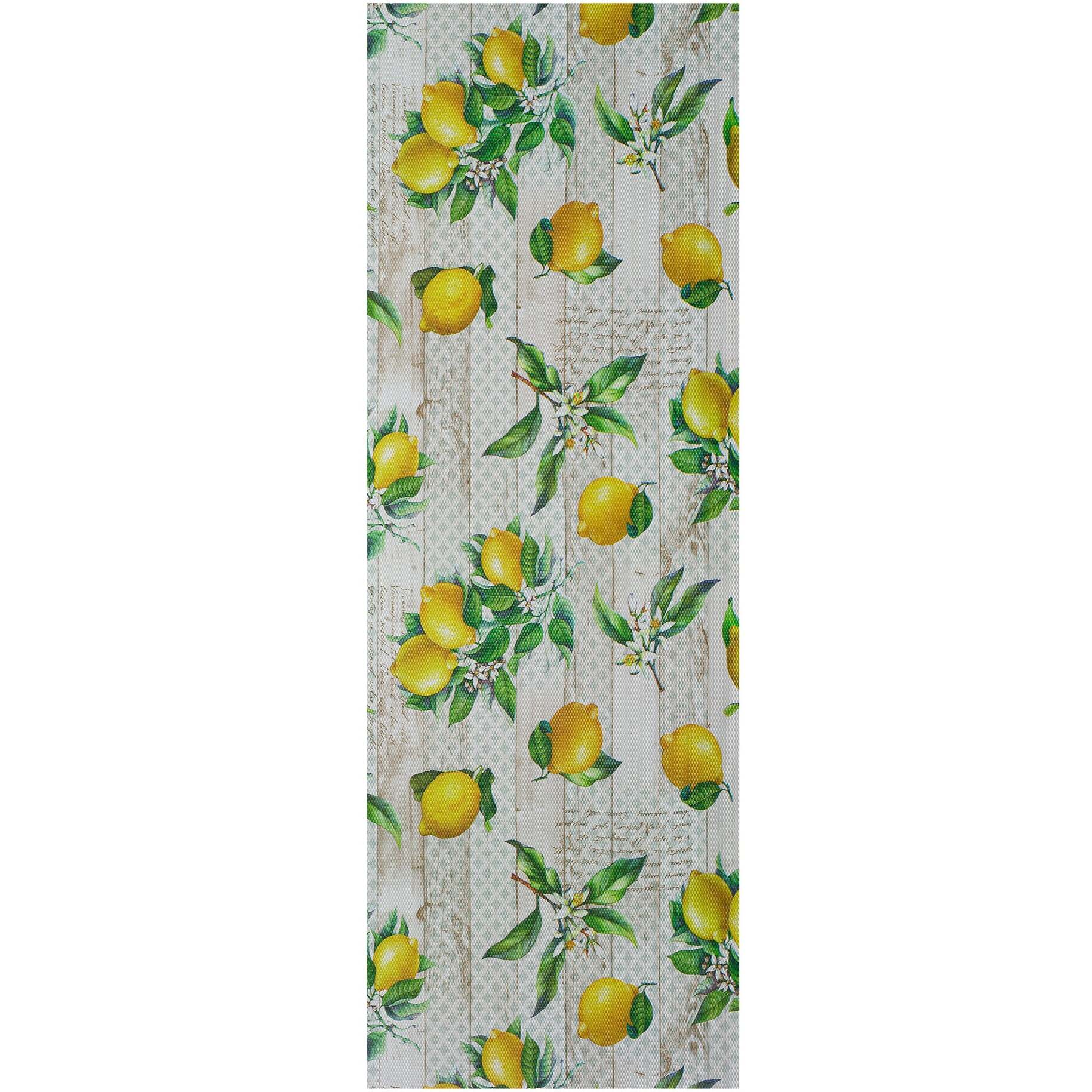 SALLY Alfombra vinílica de cocina dibujos con limones en multicolor, varias medidas disponibles.