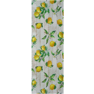 SALLY Alfombra vinílica de cocina dibujos con limones en multicolor, varias medidas disponibles.