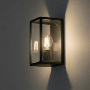 FORLIGHT Pristol Apliqiue rectangular para bombilla E27 en color negro